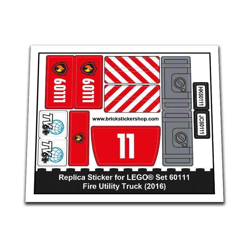 Replacement Sticker for Set 60111 - Fire Utility Truck