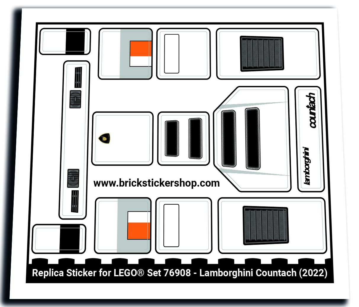 Replacement Sticker for Set 76908 - Lamborghini Countach