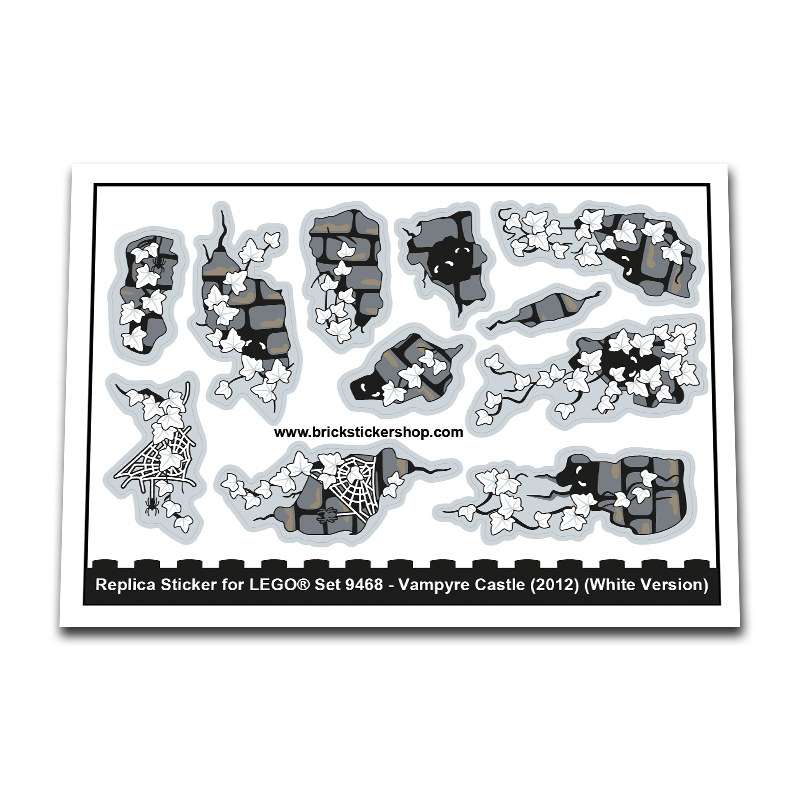 Replacement Sticker for Set 9468 Vampyre Castle White Version BrickStickerShop