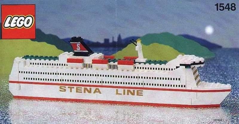 Stena Ferry Line G 1991 Precut Custom Replacement Stickers for Lego Set 1548