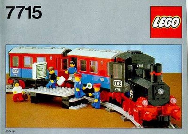 Aufkleber passend für LEGO 7715 Sticker Push-Along Passenger Steam Train,Precut 