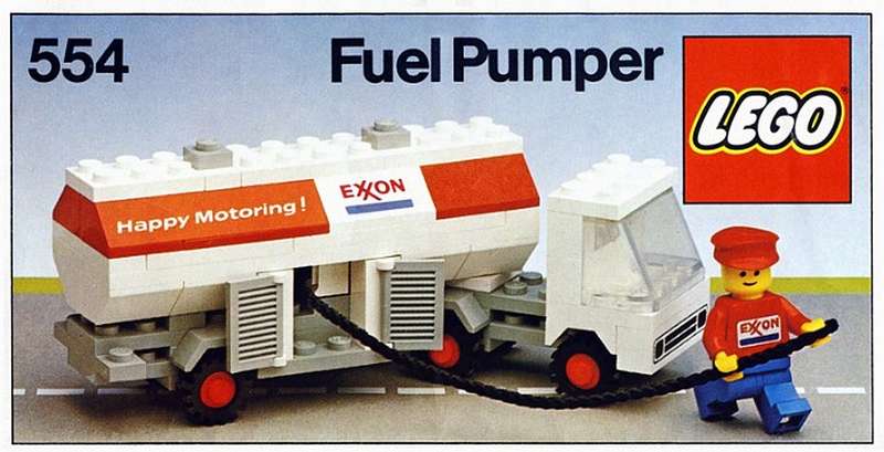 Custom Precut Autocollant/Sticker adapté pour LEGO ® 554 Town Exxon Fuel PUMPER 