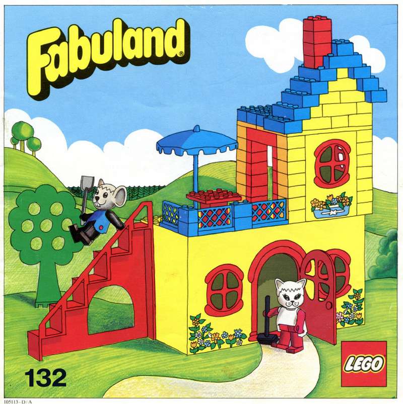 1979 Precut Custom Replacement Stickers for Lego Set 132 Cottage 