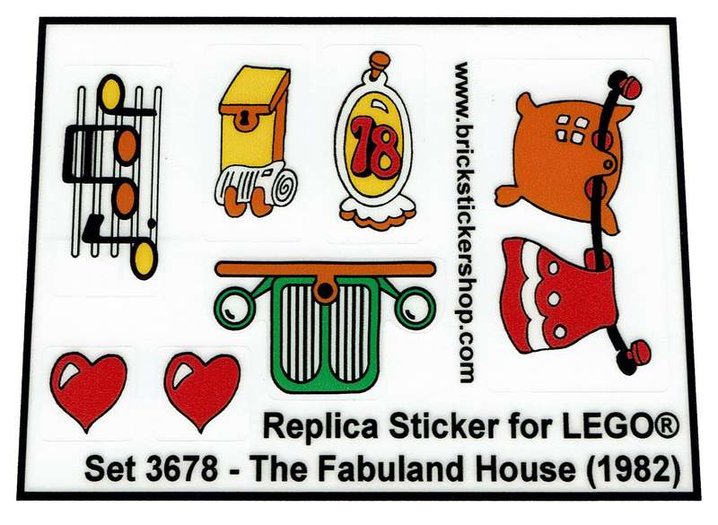 Precut Custom Replacement Stickers for Lego Set 3678 The Fabuland