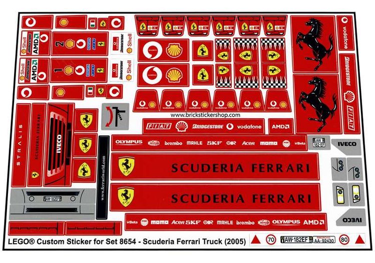 lego scuderia ferrari truck 8654