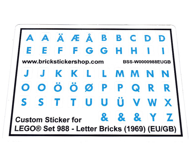 Precut Custom Replacement Sticker for Lego Set 4558 1 EU Version Metroliner 