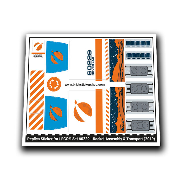 Replacement Sticker for Set 60229 - Rocket Assembly And Transport ...