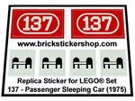1975 Replacement Pre-cut Decal//Sticker for Lego 148 Central Station Railway