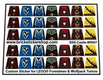 Replacement sticker//stickers for lego 6086 6085 6079 Castle Shield Black Monarch