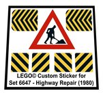 Tow Truck and Car 1978 Replica Sticker for Lego® Town Traffic set 642