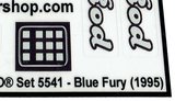 Ersatz Pre-Cut Aufkleber//Sticker für LEGO 5541 Model Team Blue Fury 1995