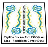 Precut Custom Replacement Sticker for LEGO Set 6264 - Forbidden Cove (1994)_