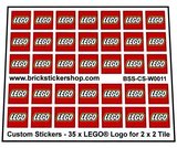 Custom Stickers - LEGO logo for Tile 2x2_