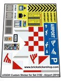 Precut Custom Replacement Stickers for Lego Set 3182 - Airport (2010)_