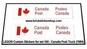 Replacement Sticker for Set 105 - Canada Post Truck