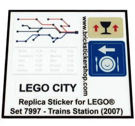 Replacement Sticker for Set 7997 - Train Station