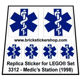 Replacement Sticker for Set 3312 - Medic's Station