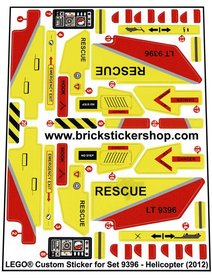 Replacement Sticker for Set 9396 - Helicopter