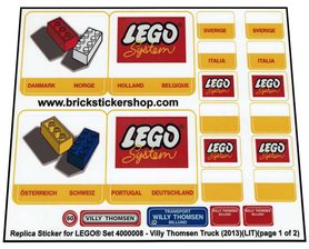 Replacement Sticker for Set 4000008 - Villy Thomsen Truck