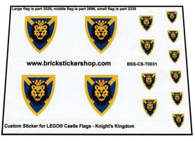 Custom Stickers for Lego  Kingdom Flags