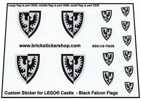 Custom Stickers fits LEGO Black Falcon Flags