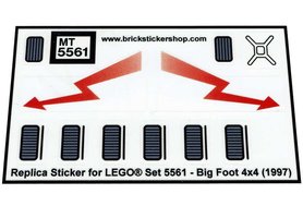 Replacement sticker fits LEGO 5561 - Big Foot 4x4
