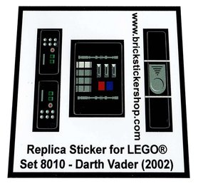 Precut Custom Replacement Stickers for Lego Set 8010 - Darth Vader (2002)