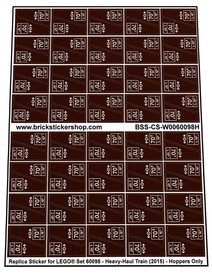 Custom Sticker - Heavy-Haul Train Set 60098 - hoppers only