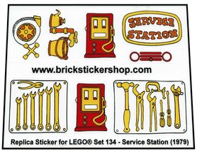 Replacement Sticker for Set 134 - Service Station