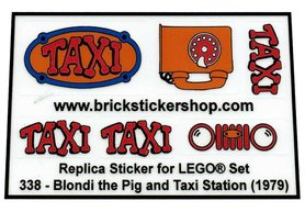 Replacement Sticker for Set 338 - Blondi the Pig and Taxi Station