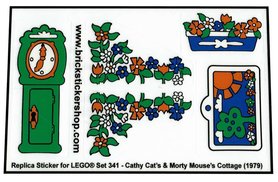 Replacement Sticker for Set 341 - Cathy Cat's & Morty Mouse's Cottage