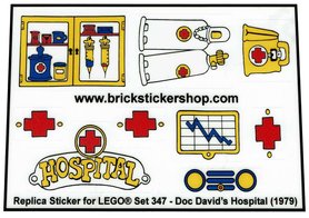 Replacement Sticker for Set 347 - Doc David's Hospital