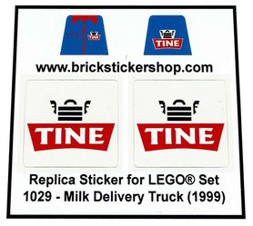 Replacement Sticker for Set 1029 - Milk Delivery Truck - Tine