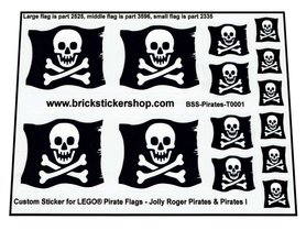 Custom Sticker - Pirates & Pirates I Jolly Roger Flags