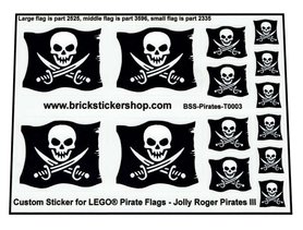 Custom Sticker - Pirates III Jolly Roger Flags