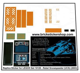 Replacement Sticker for Set 10129 - Rebel Snowspeeder (UCS)