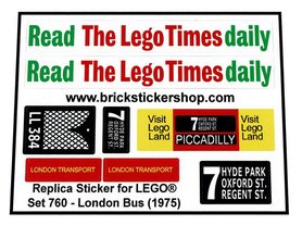 Precut Custom Replacement Stickers for LEGO Set 619-Rally Car 1977