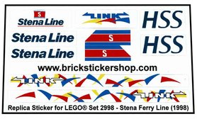 Replacement sticker fits LEGO 2998 - Stena Ferry Line
