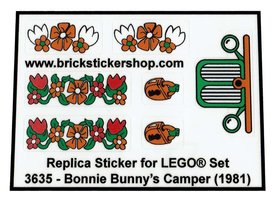 Replacement Sticker for Set 3635 - Bonnie Bunny's Camper