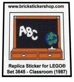 Replacement sticker Lego  3645 - Classroom