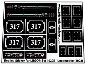Diesel Heavy Shunting Loc Precut Custom Replacement Stickers for Lego Set 7755 