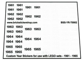 Custom Sticker - Year Set 1961 - 1965