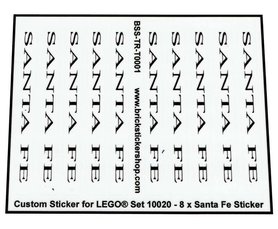 Replacement Sticker for Set 10020 - 10 x Santa Fe