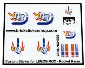 Custom Sticker fits LEGO MOC Rocket Racer