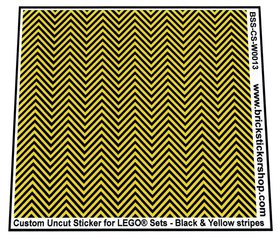 Custom Sticker - Uncut Black & Yellow Stripes (version 1, 1mm)