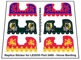 Precut Custom Stickers voor Lego Horse Barding (Set van 3)