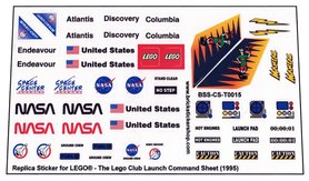 Precut Custom Stickers for The Lego Club Launch Command Sheet
