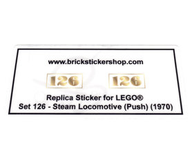 Replacement Sticker for Set 126 - Steam Locomotive (Push)