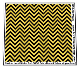 Custom Sticker - Uncut Black & Yellow Stripes (version 1, 2mm)