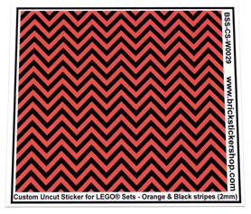 Custom Sticker - Uncut Orange & Black Stripes (version 1, 2mm)